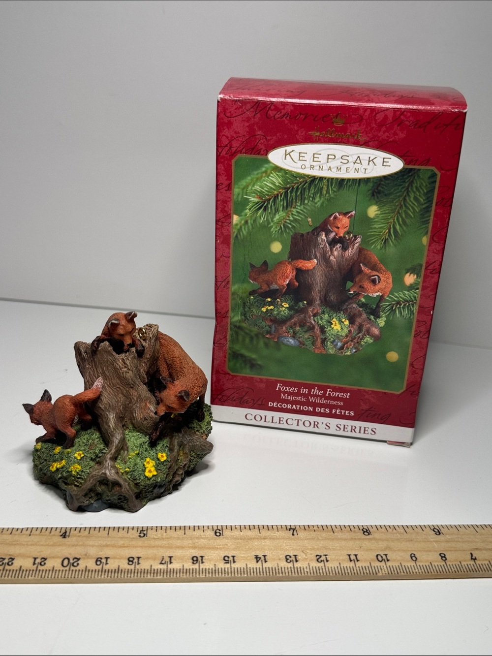Hallmark Keepsake Ornament titled "Foxes in the Forest"  Majestic Wilderness